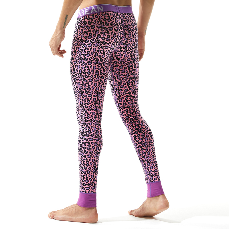 Men s Thermal Underwear Long Johns Men Leopard Print Cotton Mens Leggings Sexy Warm Underpants Hip Hop Winter Youth 230830
