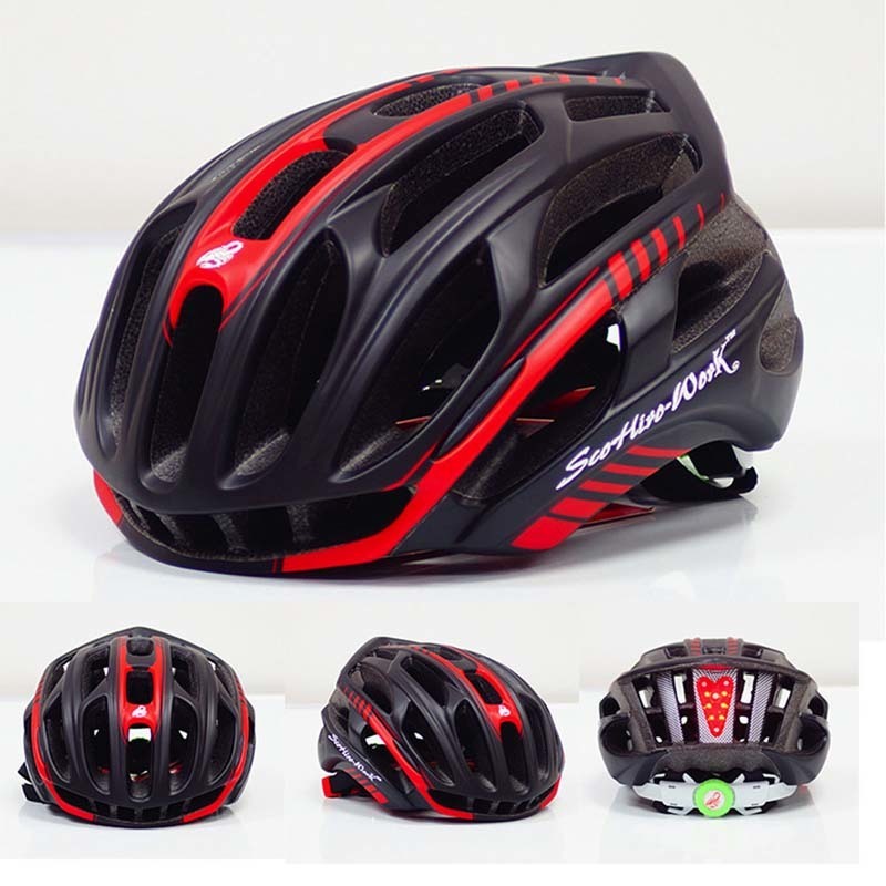 Cycling Helmets Bicycle Helmet LED Light Men Women MTB Road Bike Safety Helmets EPS Ultralight Cycling Head Protect Capaceta Da Bicicleta BC0078 23082