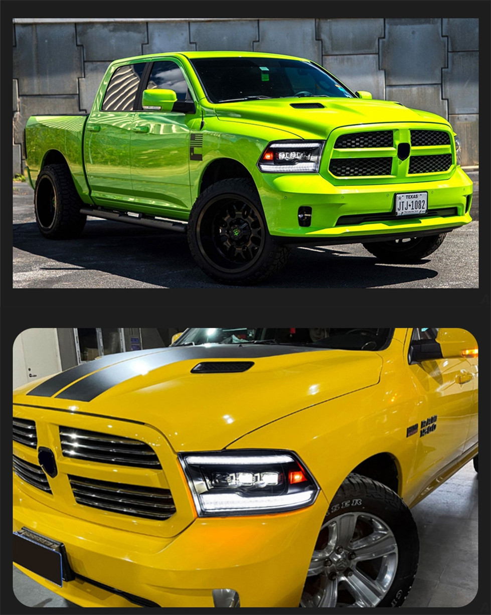 Car Styling Head Lamp for Dodge Ram Headlights 2009-20 18 Ram1500 2500 LED Headlight Projector 3 Lens