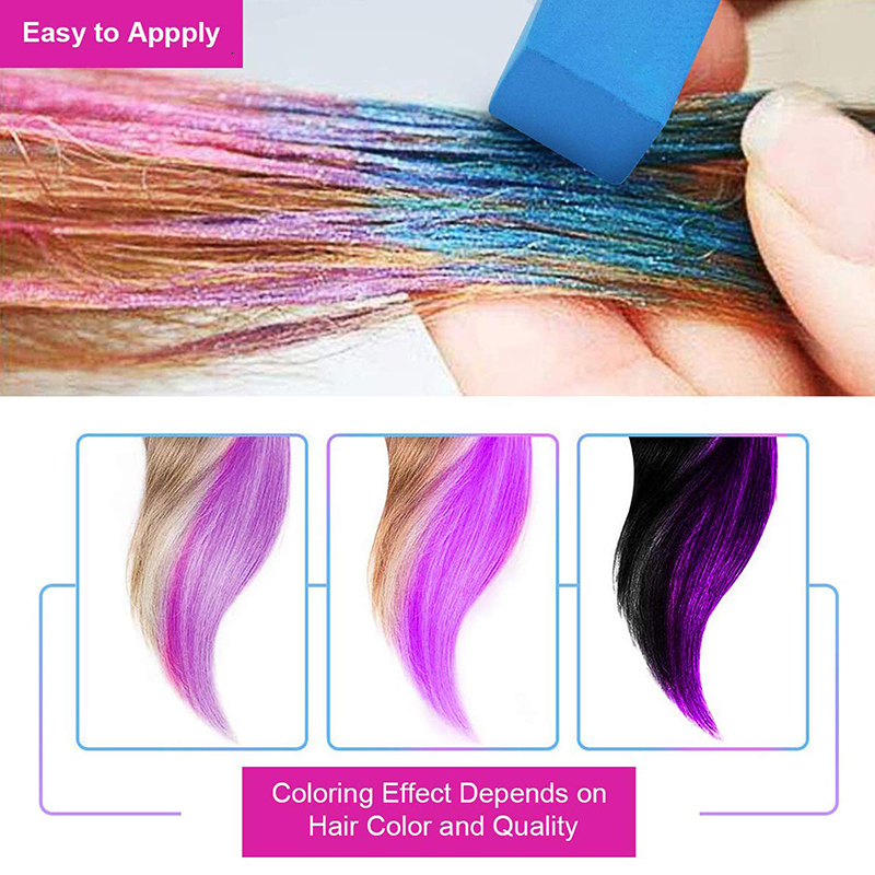 Hair Colors Temporary Chalk Set Crayons for s and Pets Dog Washable Non toxic Dye Art DIY styling tools Party