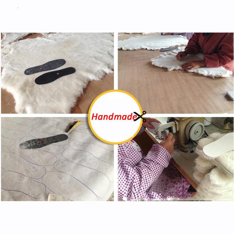 Shoe Parts Accessories Natural Sheepskin Insoles Winter Real Fur Wool insoles Men Women Warm Soft Thick warm Cashmere Snow Boots 230830