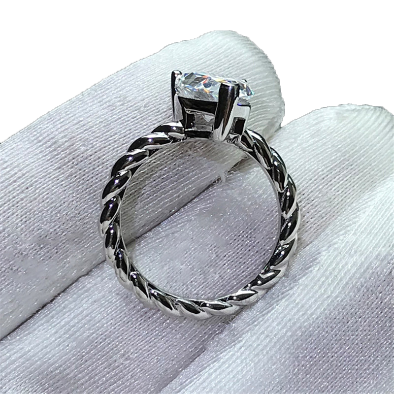 Bling Water Drop 3ct Lab Diamond Ring 925 Sterling Silver Bijou Engagement Wedding Band Rings For Women