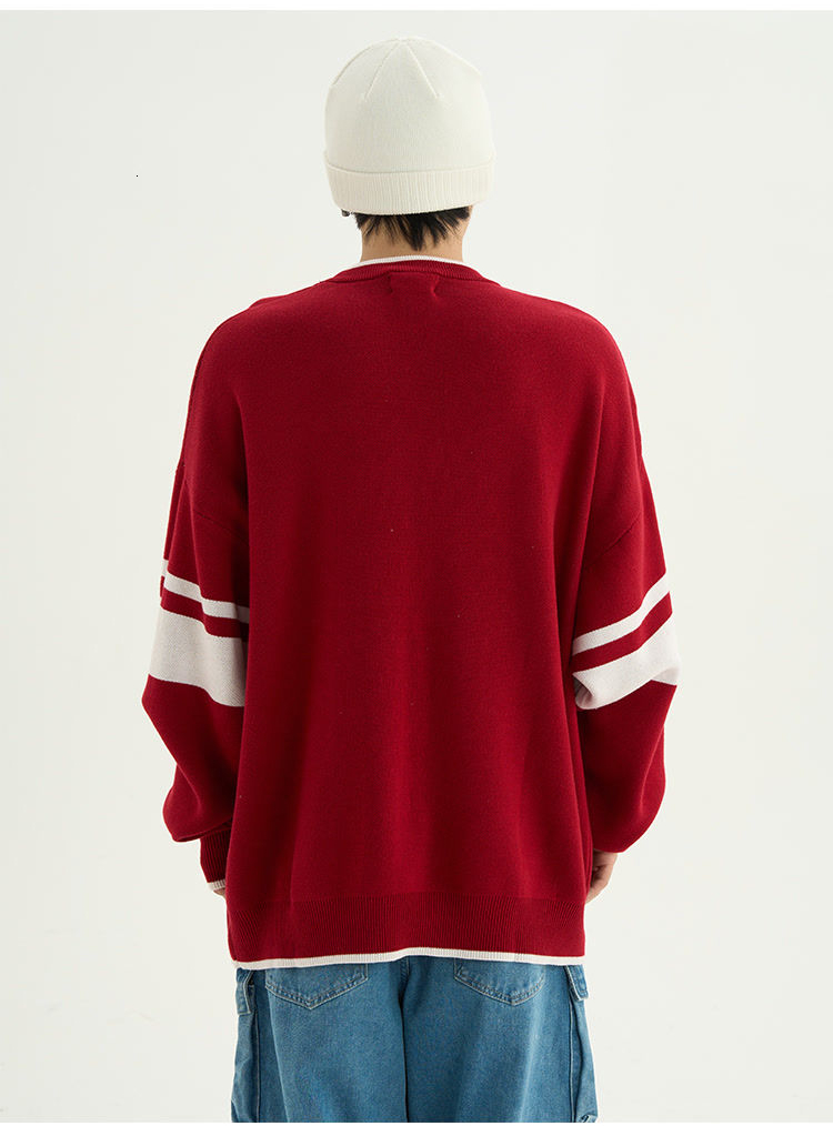 Men's Sweaters Y2K American embroidery high street sweater for men and women autumn and winter ins loose casual pullover sweater oversized 230829