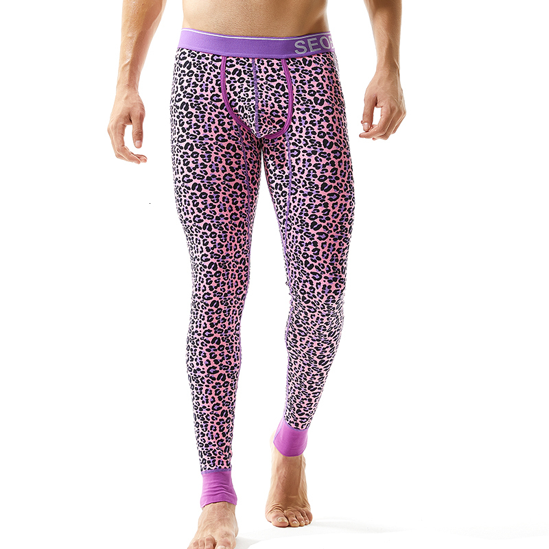 Men s Thermal Underwear Long Johns Men Leopard Print Cotton Mens Leggings Sexy Warm Underpants Hip Hop Winter Youth 230830
