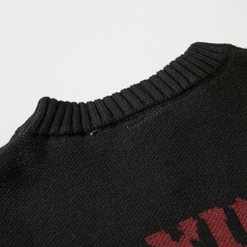 Men's Sweaters Ripped Goth Women Y2k Men Sweaters Vintage Black Oversized Knitted Sweater Harajuku Anime Fashion Winter Knit Tops Pullover 230829