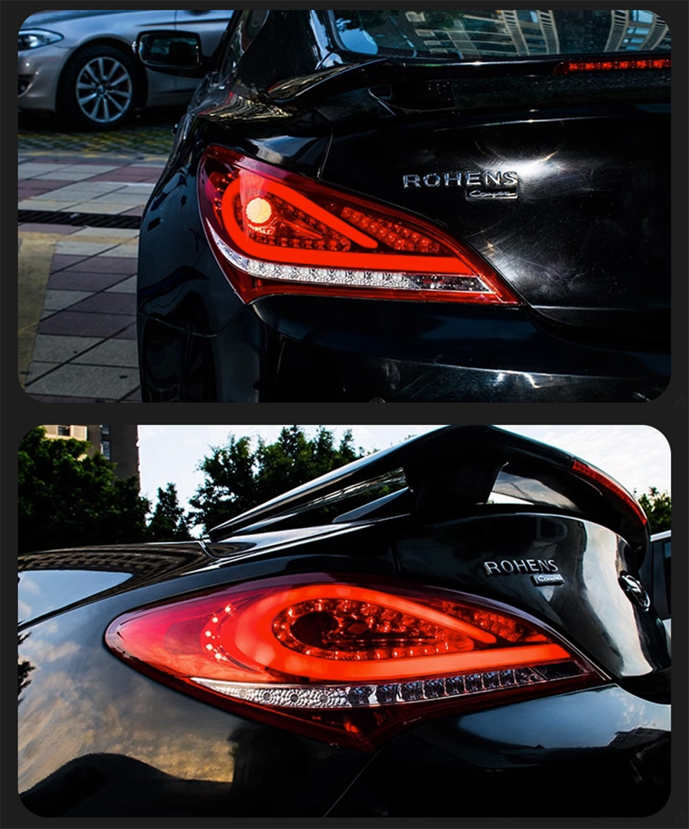 LED Car Rear Lamp Assembly for Hyundai Rohens Coupe 2009-2012 Brake Reverse Taillight LED DRL Signal Lights