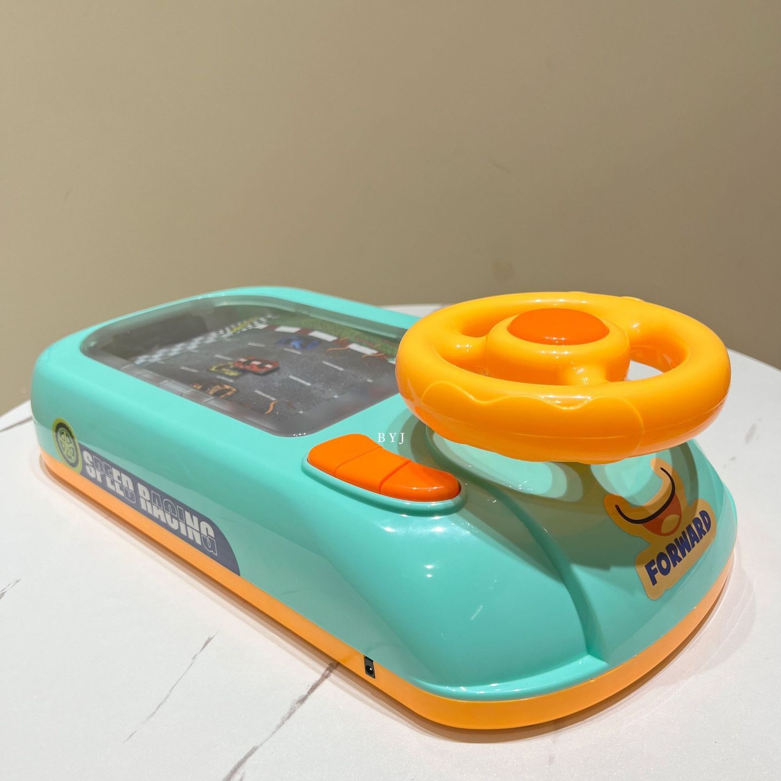 Diecast Model car Children Racing Steering Wheel Driving Toy Vehicle Electronic Simulation Adventure Desktop Game Simulated Driving Toys for Kids 2308