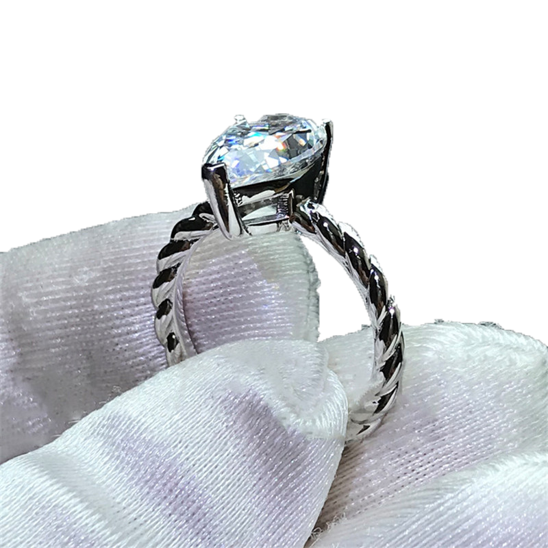 Bling Water Drop 3ct Lab Diamond Ring 925 Sterling Silver Bijou Engagement Wedding Band Rings For Women