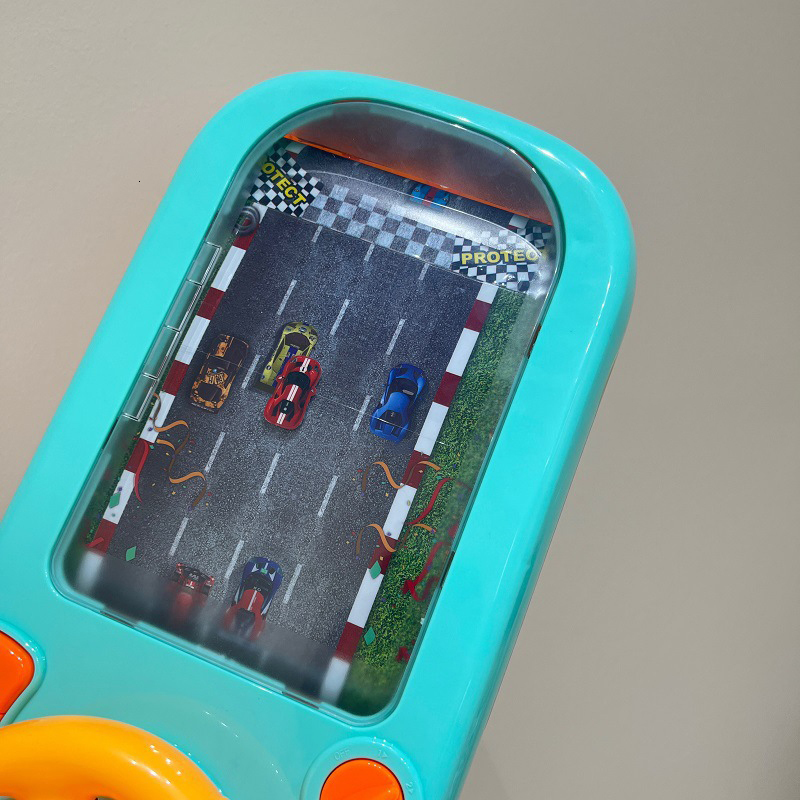 Diecast Model car Children Racing Steering Wheel Driving Toy Vehicle Electronic Simulation Adventure Desktop Game Simulated Driving Toys for Kids 2308