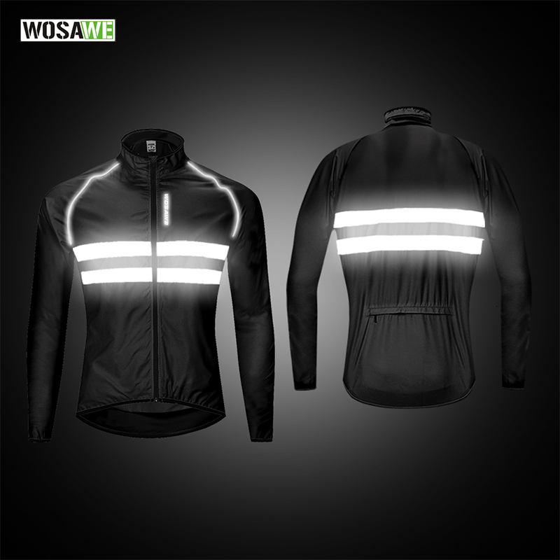 Cycling Jackets Waterproof Rainproof Cycling Jacket Men Women Reflective Safe Vest Running Riding Wind Coat Bicycle Raincoat Bike Rain Jacket 230829