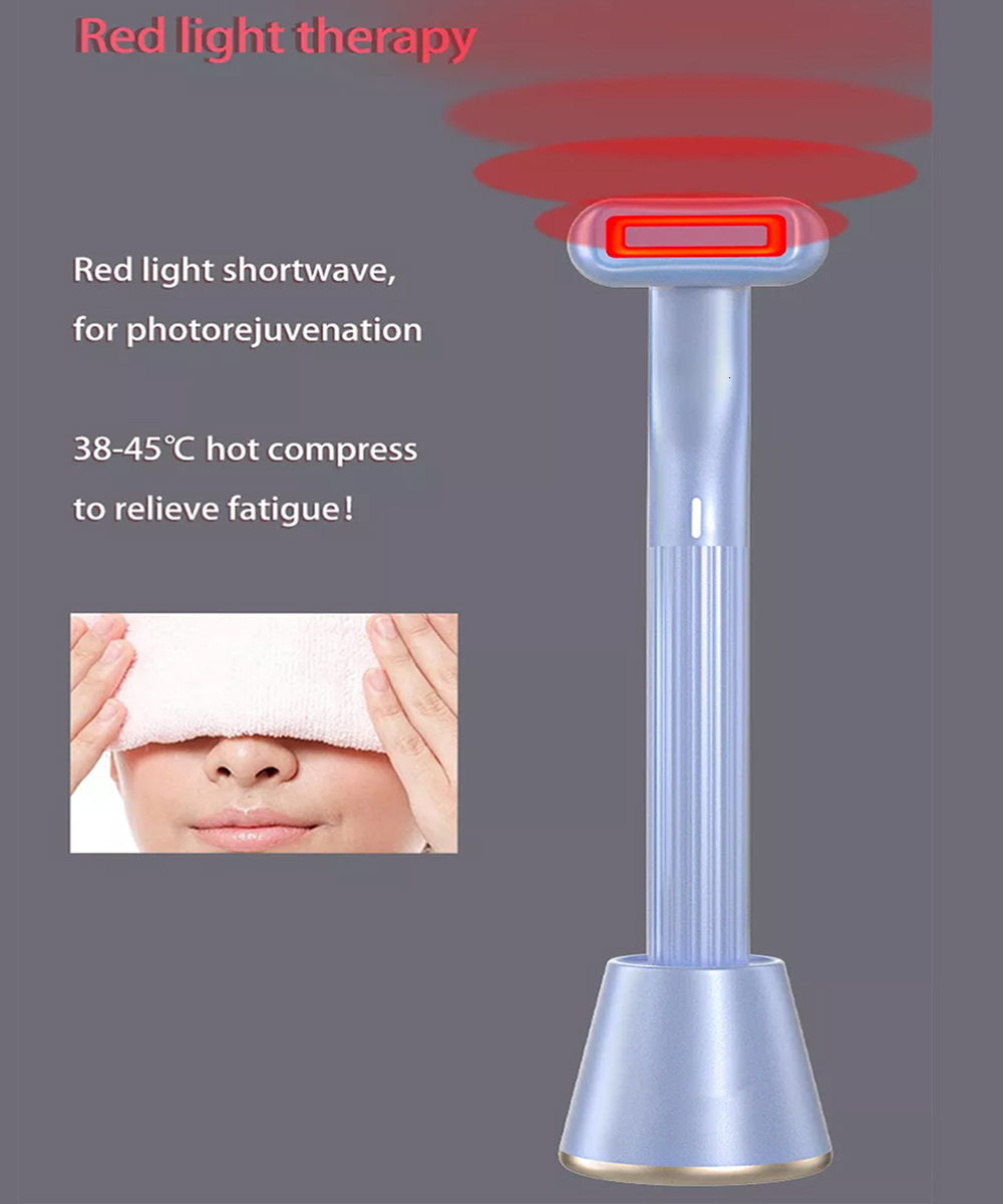 Face Care Devices Upgraded Therapeutic Warmth Face Massage Red LED Light 4-in-1 Skincare Tool Wand Reduce Wrinkles Aging Face Care Tools 230829