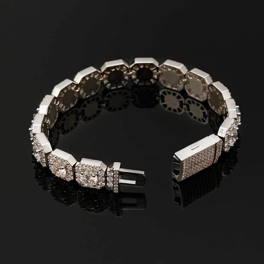 Necklace Moissanite chain designer bracelet iced out tennis bracelet for women inlaid 1 row diamond titanium steel plated gold 8mm 10mm 12mm width cha