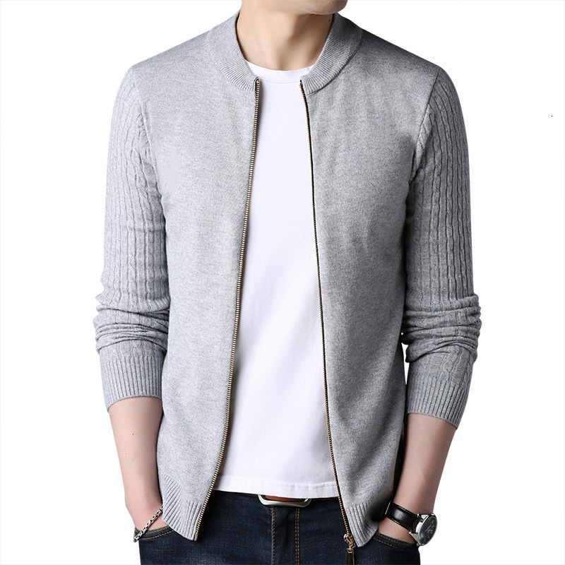 Men s Sweaters Spring Sweater Cardigan Solid Long Sleeve Knitted Coat Full Zipper Casual Wool Slim Male Autumn Clothing 230830