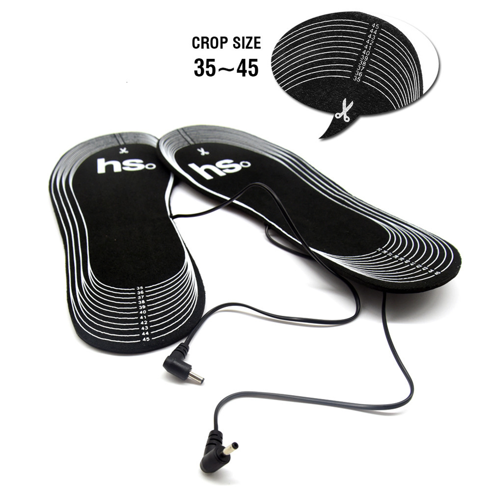Shoe Parts Accessories Winter Heated Insoles Electric Battery Heating Warm Shoes Inserts Free Cut Carbon Fiber Foot Pads Thermal Heater Insoels 230830