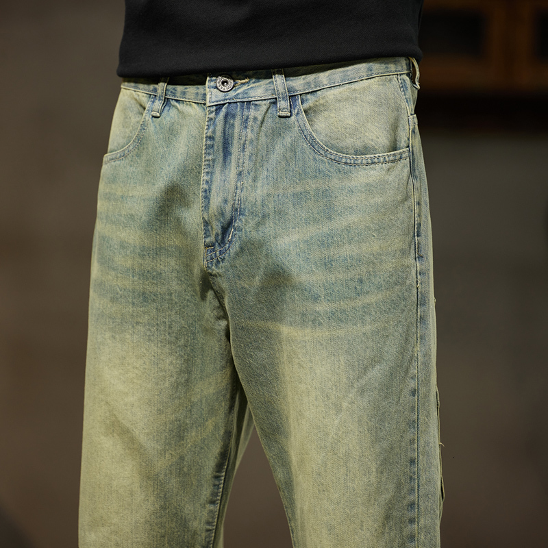 Men's Jeans Spring Jeans for Men Baggy Pants Loose Fit Harem Pants Vintage Clothes Men Fashion Pockets Patchwork Large Trousers Oversized 42 2308