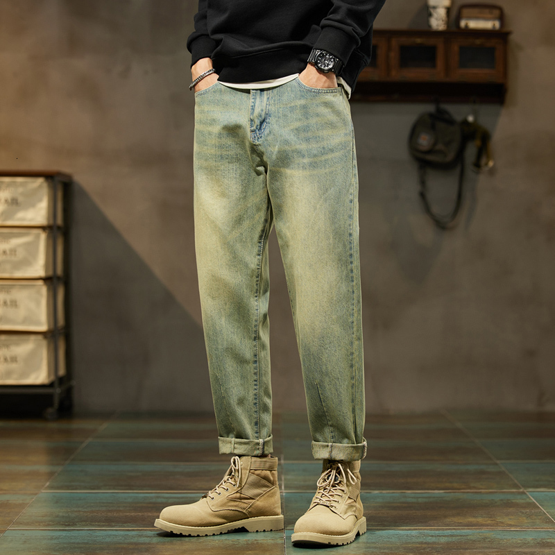 Men's Jeans Spring Jeans for Men Baggy Pants Loose Fit Harem Pants Vintage Clothes Men Fashion Pockets Patchwork Large Trousers Oversized 42 2308