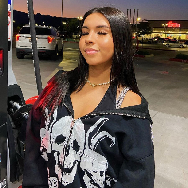 Men's Hoodies Sweatshirts Autumn Y2k Grunge Clothes Sweatshirt Punk Sport Loose Coat Anime Print Gothic Streetwear Oversized Long Sleeve Zip Hood