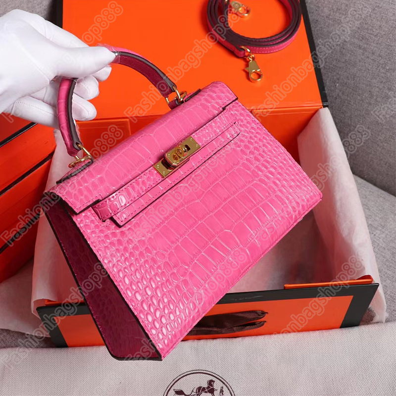 high quality mini bag second generation Bag Crocodile pattern Gold Buckle Shoulder Bags Handbag Women's Cross Body Luxury designer bag 22cm 25cm