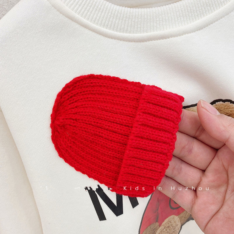 Clothing Sets Baby Girls boy clothes spring autumn fashion children's suit baby solid color printing top+Sweatpants kids two-piece suit 1-5Y 2308