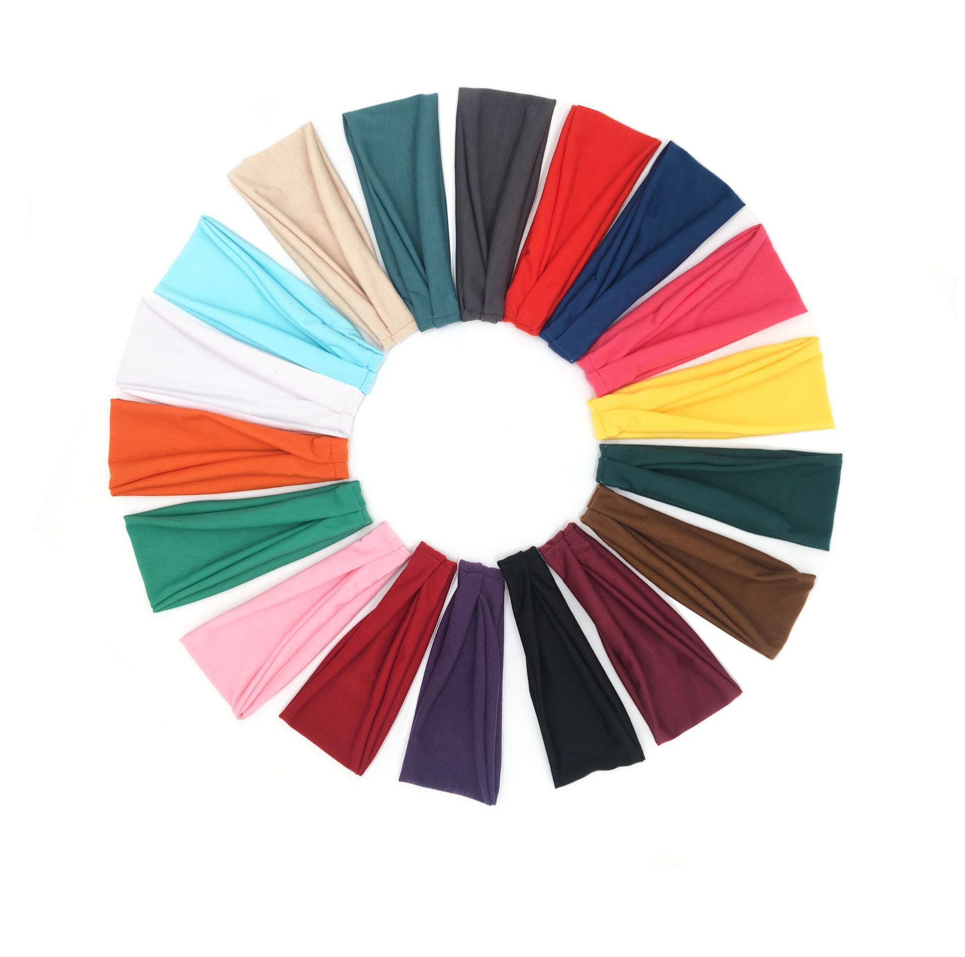 Breathable Cotton Yoga Headband for Women Men Sport Sweatband Headwrap Trail Head Women Ponytail Headbands Moisture Wicking Ear Band Wholesale Price