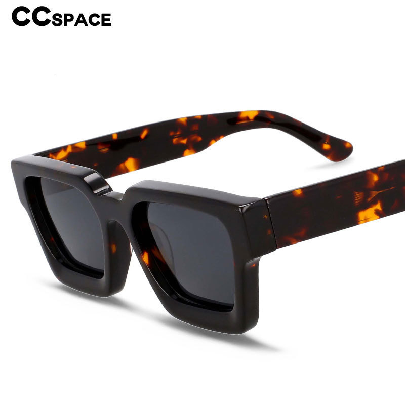 Fashion Sunglasses Frames 54300 Square Vintage Acetate Polarized Sun Glasses Large Frame Wide Leg Sunglasses for Men Women Optical Eyewear Uv400 23083