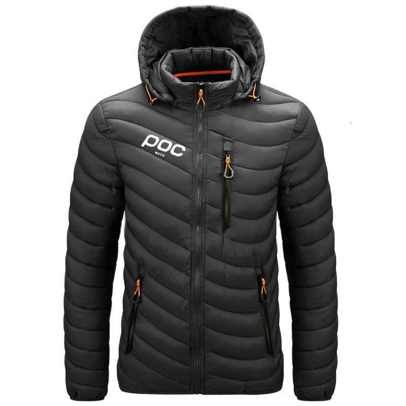 Cycling Jackets Men's Winter Thermal Jacket Moto Poc Cycling Hooded Warm Coat Outdoor Windbreaker Mountain Bike Cothing MTB Bicycle Down Jackets 
