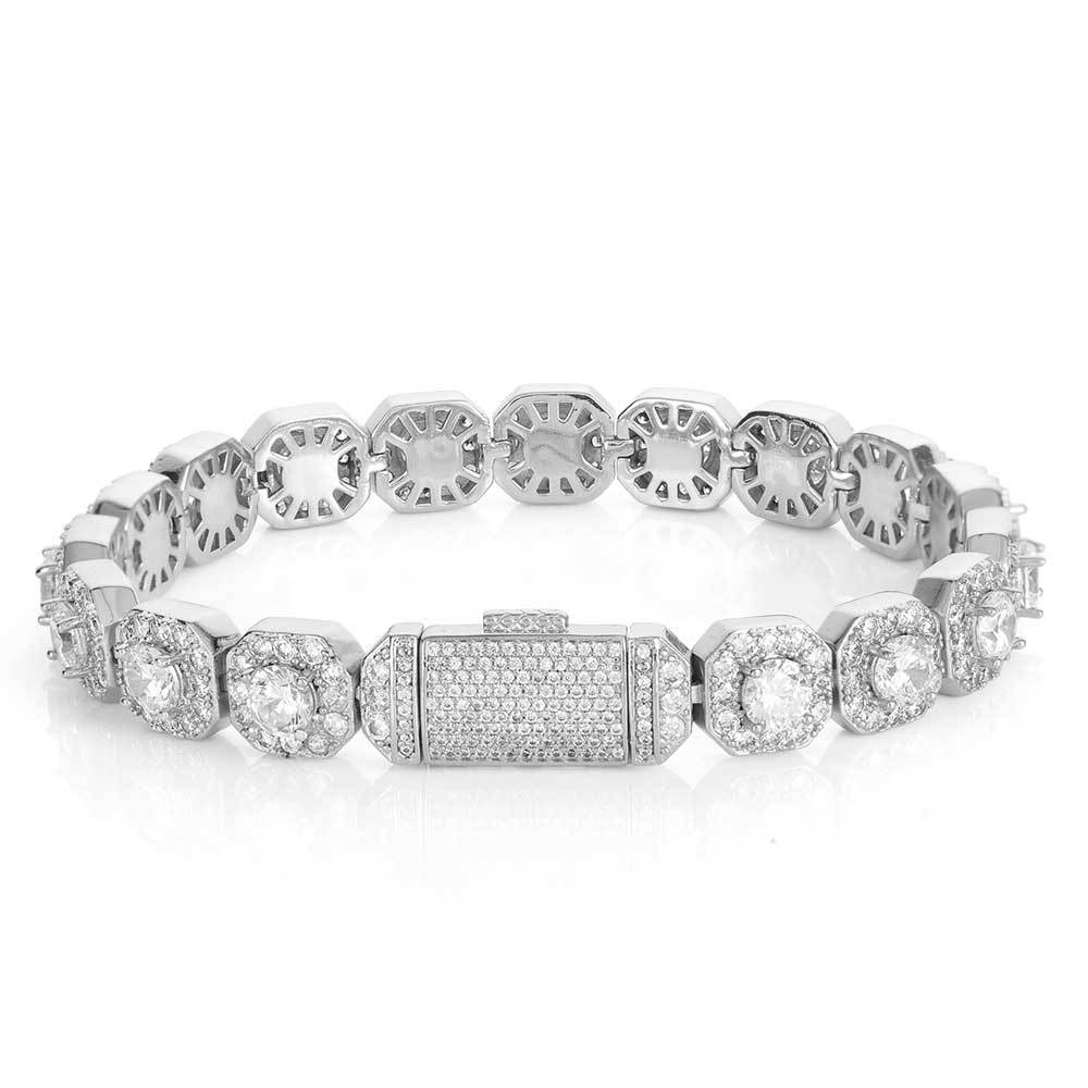 Necklace Moissanite chain designer bracelet iced out tennis bracelet for women inlaid 1 row diamond titanium steel plated gold 8mm 10mm 12mm width cha