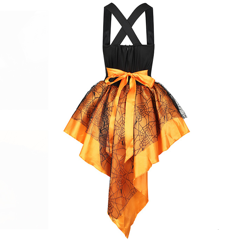 Urban Sexy Dresses Carnival Halloween Lady Multicolor Tuxedo Witch Costume Cute Elegant Crape Magic Playsuit Cosplay Fancy Party Dress 230829