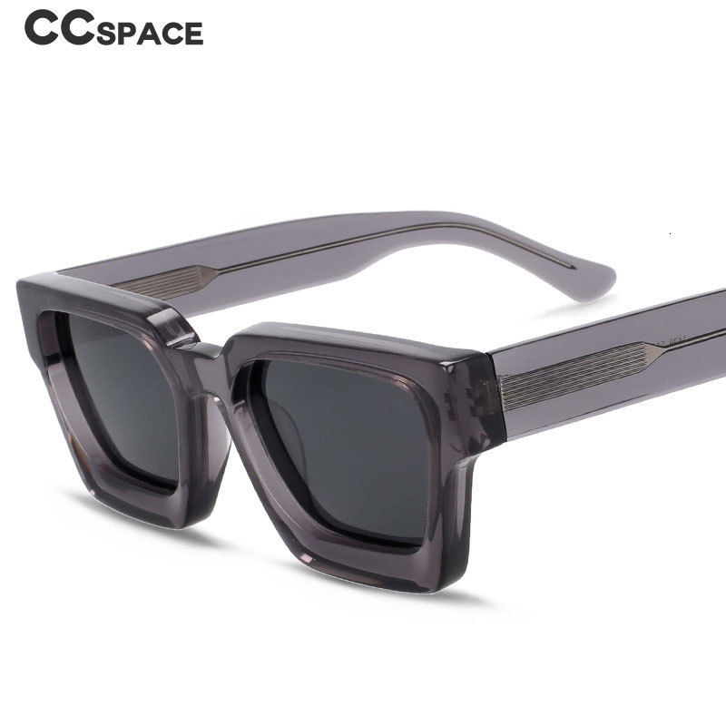 Fashion Sunglasses Frames 54300 Square Vintage Acetate Polarized Sun Glasses Large Frame Wide Leg Sunglasses for Men Women Optical Eyewear Uv400 23083
