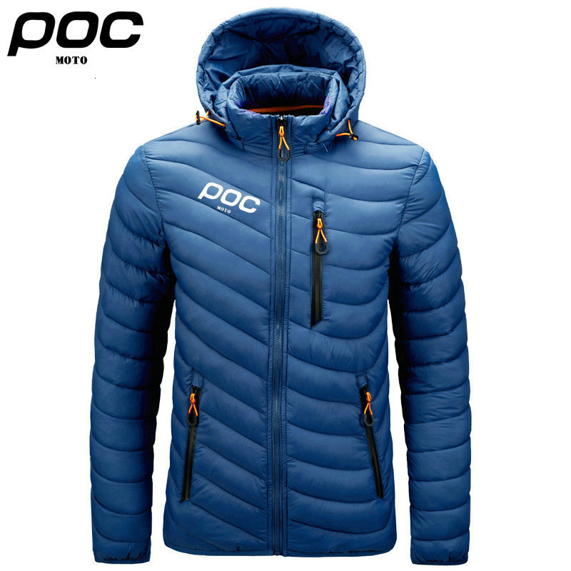 Cycling Jackets Men's Winter Thermal Jacket Moto Poc Cycling Hooded Warm Coat Outdoor Windbreaker Mountain Bike Cothing MTB Bicycle Down Jackets 