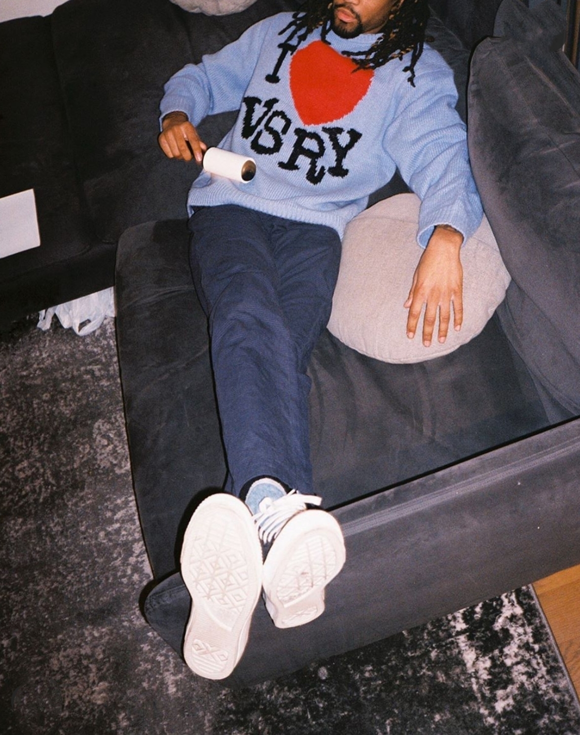 Men's Sweaters American Vintage Harajuku love letter graphics Men's winter sweater Pullover Unisex Y2K women white Knitted Oversized Sweater