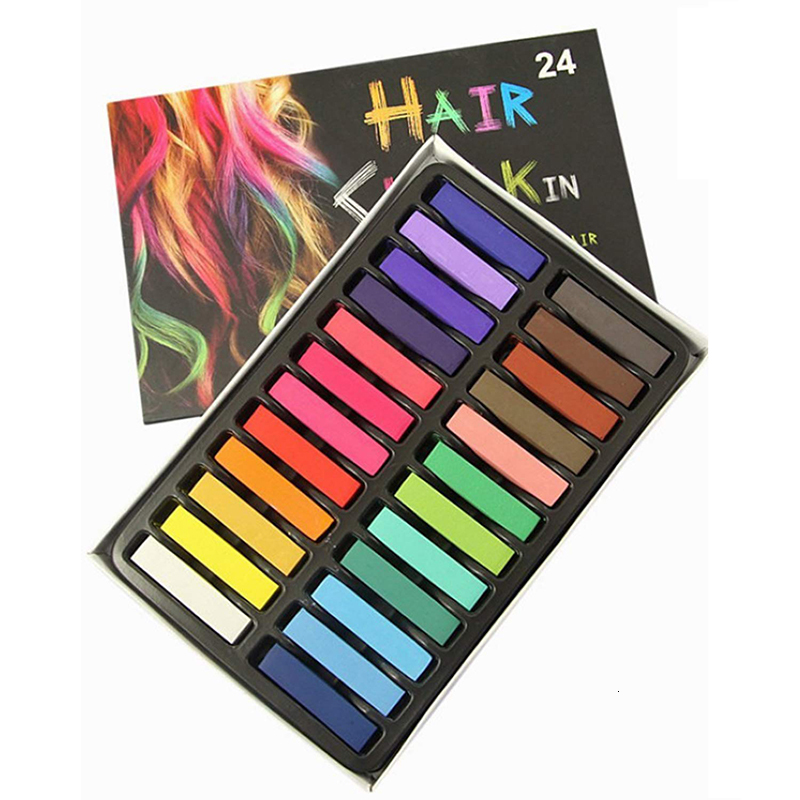 Hair Colors Temporary Chalk Set Crayons for s and Pets Dog Washable Non toxic Dye Art DIY styling tools Party