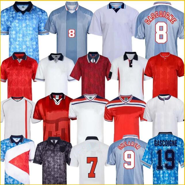 Retro Jersey 1982 1986 1998 2002 Sheey EnGlANDs Gerrard Scholes Owen 1994 Heskey 1996 Gascoigne vintage classic football shirt