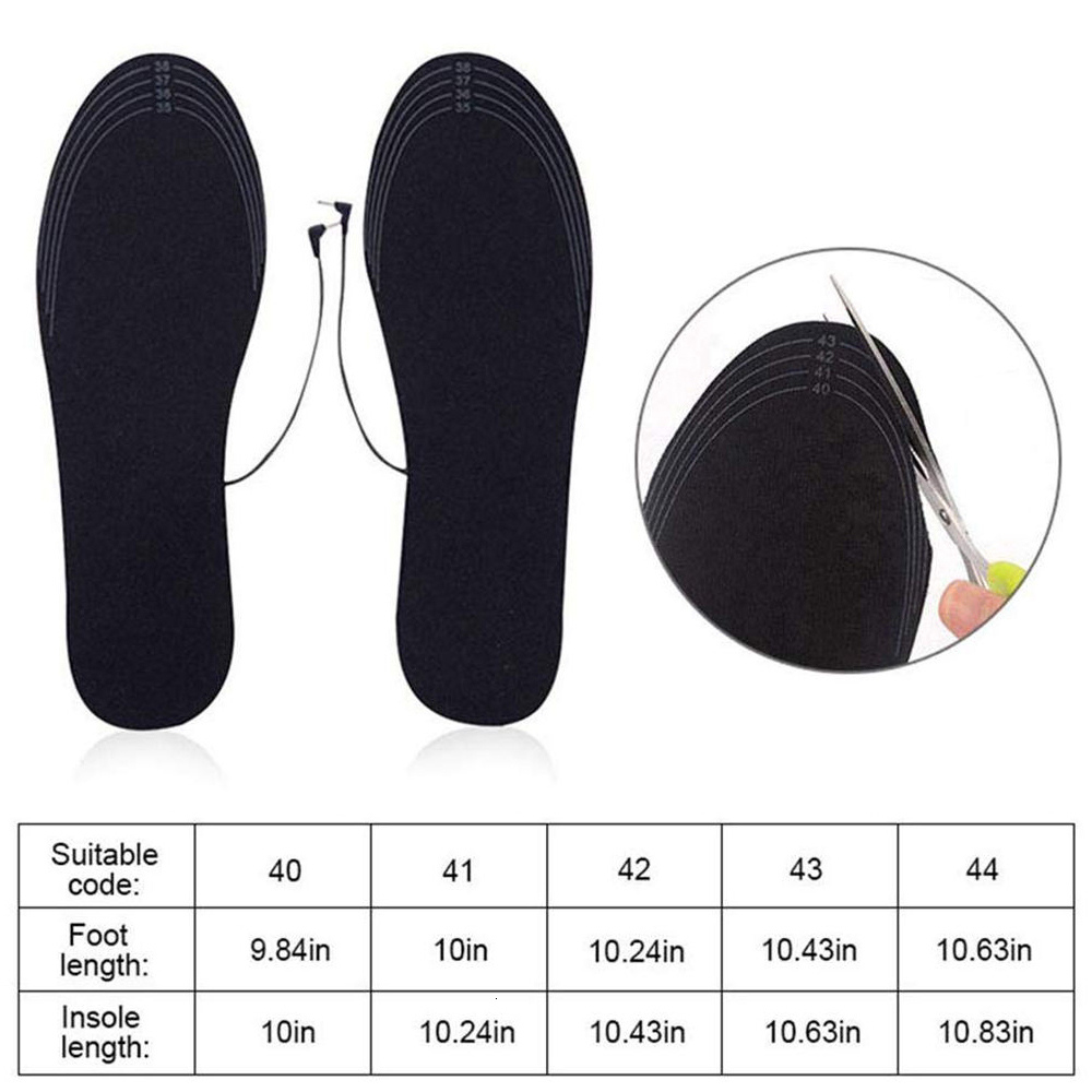 Shoe Parts Accessories Winter Electric Heated Insoles USB Heating Feet Warmer Unisex Thermal Shoes Sock Pad Warming Washable Full Foot Fever 230830