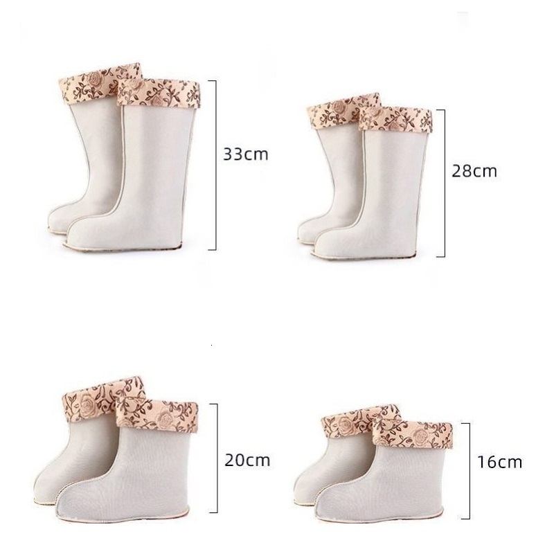 Shoe Parts Accessories Winter Warm Lining For Rain Boot s Soft Shoes Cover Polyester Cotton Liner Water Socks Floor 230830