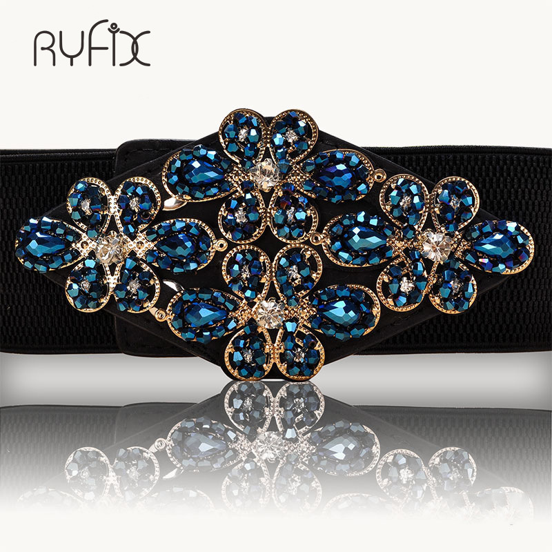 Belts Female Braided Belt Elastic Women Belt Colorful Crystal Decorated Strech Waist Strap Correa Cummerbund BL227 230830