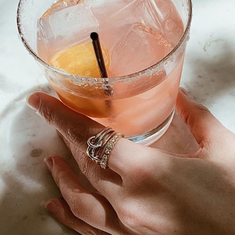 Band Rings Multiple Layers Strand Loop Gold Silver Color Indext Finger for Women Lead nickle Free Stainless Steel Plated Ring 230830