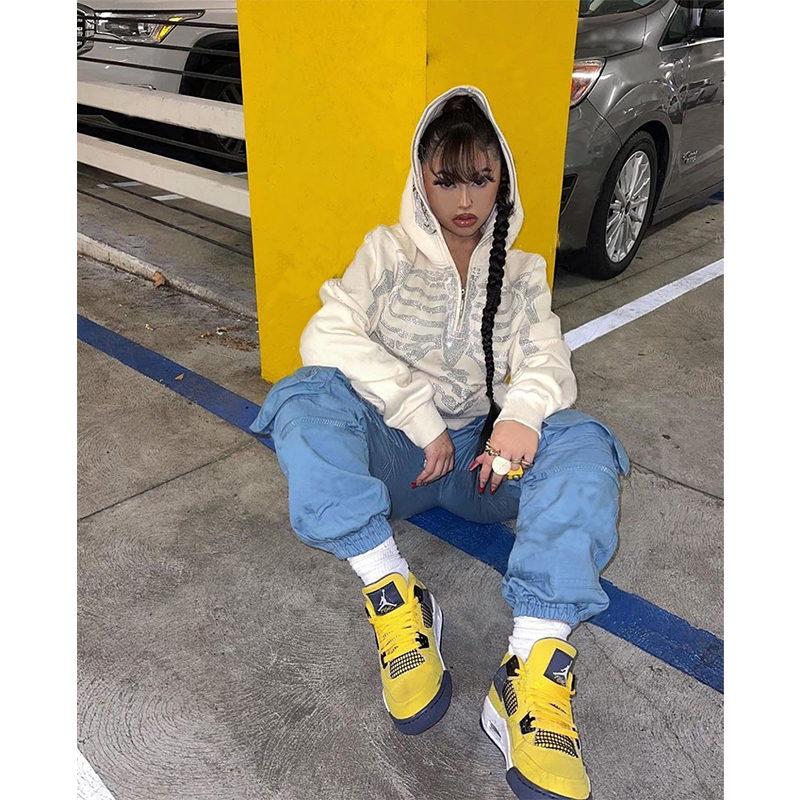 Men's Hoodies Sweatshirts Autumn Y2k Grunge Clothes Sweatshirt Punk Sport Loose Coat Anime Print Gothic Streetwear Oversized Long Sleeve Zip Hood