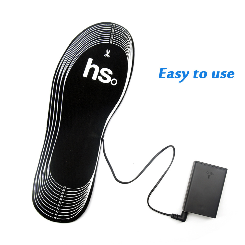 Shoe Parts Accessories Winter Heated Insoles Electric Battery Heating Warm Shoes Inserts Free Cut Carbon Fiber Foot Pads Thermal Heater Insoels 230830