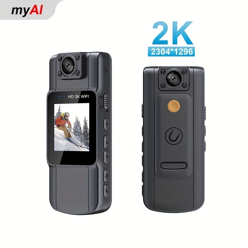Mini Cameras 2k Body Camera with Screen Wifi Cam Night Vision App Control 4 5Hours Record for Law Enforcement Meeting Outdoor 230830