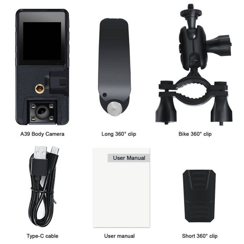 Mini Cameras Vandlion A39 1080P Infrared Night Vision Full HD Camera Dash Cam Small Camcorder 180 degrees Wide Angle Bodycam 230830