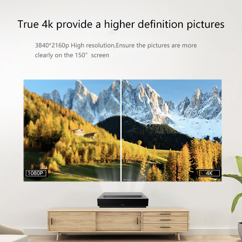 Pro 4K Cinema Projector Fengmi 2400 Lumens Projectors Theater Ultra Short Throw Laser Cast Para TV Smart Home