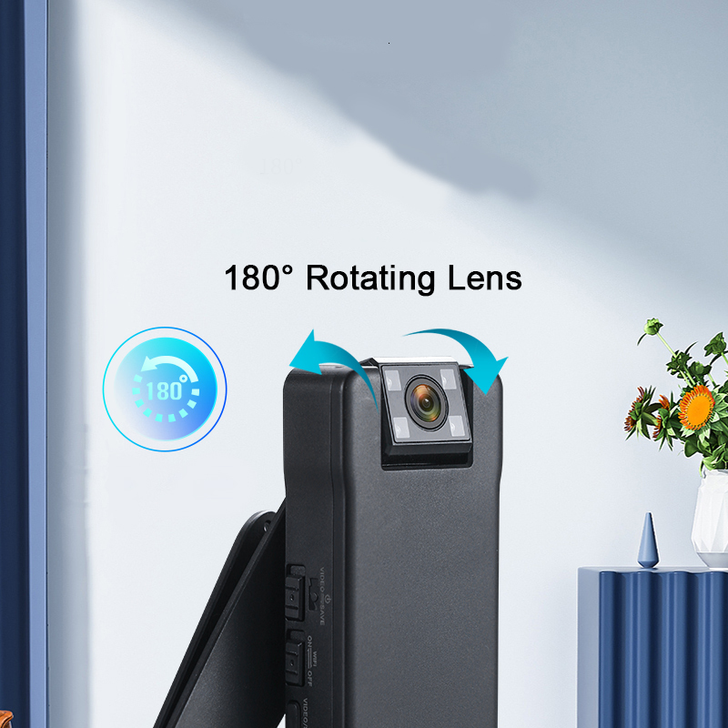 Mini Cameras Vandlion A50 WIFI Camera Remote Control 150 Degrees Wide Angle Rotation Lens 1080P Bodycam with Rotating Back Clip 230830