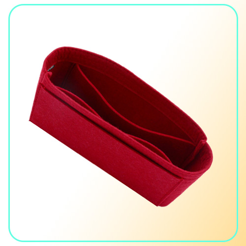 Cosmetic Bags Cases Fits For CC 19 Flap Handbag Felt Cloth Insert Bag Organizer Makeup Travel Inner Purse Portable 2209054427022