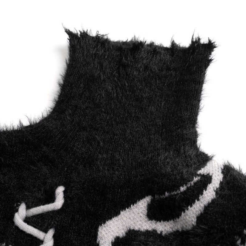 Men's Sweaters Ripped Men's Turtleneck Pullover Thick Sweaters Pull y2k Grunge Clothes Gothic Aesthetic Oversize Sweater Women Winter 230829