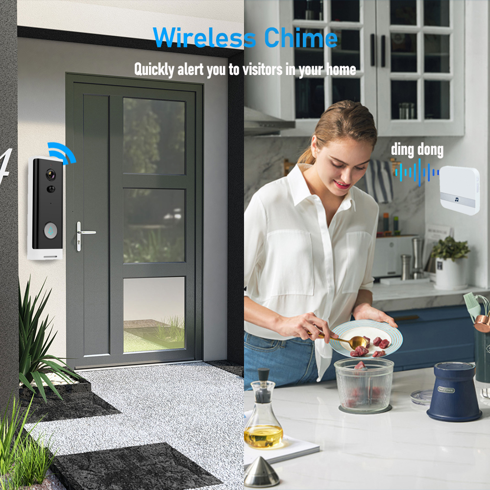 Video Door Phones Universal 433MHz Wireless WIFI Smart Doorbell Chime Indoor Music Receiver 52 Melodies 4 Levels Volume for Doorbells 230830