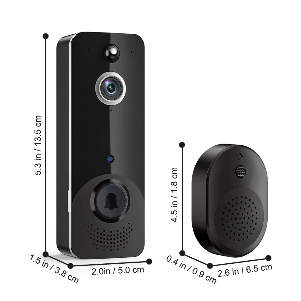 Video Door Phones WiFi Doorbell Camera CMOS Sensor Detection Infrared Night Vision Real time Monitor Cloud Storage Waterproof Function 230830