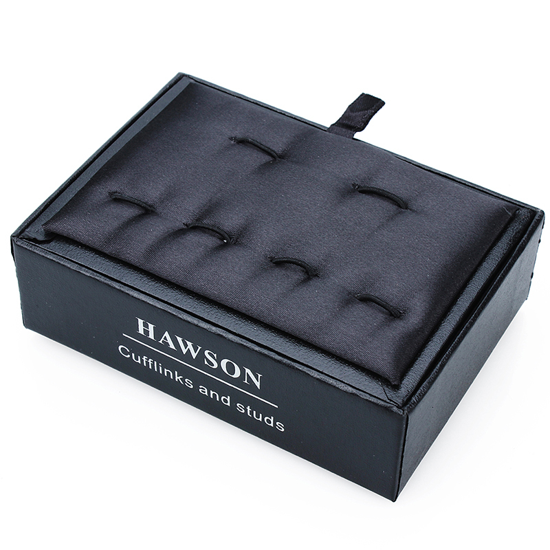 Jewelry Boxes HAWSON 12 Pcs Black Jewelry Display Box for Cuff Links Studs Set High Quality Jewelry Storage Box for Jewelry Set 230831