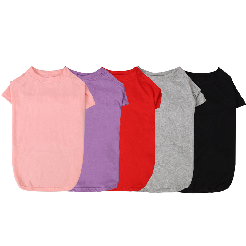 Dog Shirts Blank T-Shirt Soft for Small Medium Large Dogs Puppy Clothes Breathable Cotton Cat Basic Shirt Kitten Apparel Adorable Cozy Casual Fashion 