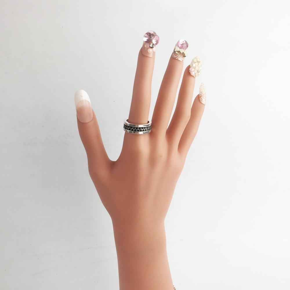 Wedding Rings Bands Black White CZ 925 Sterling Silver Jewelry Europe Styling Classic Trendy Bijoux Gift for Men Boy Women 230830